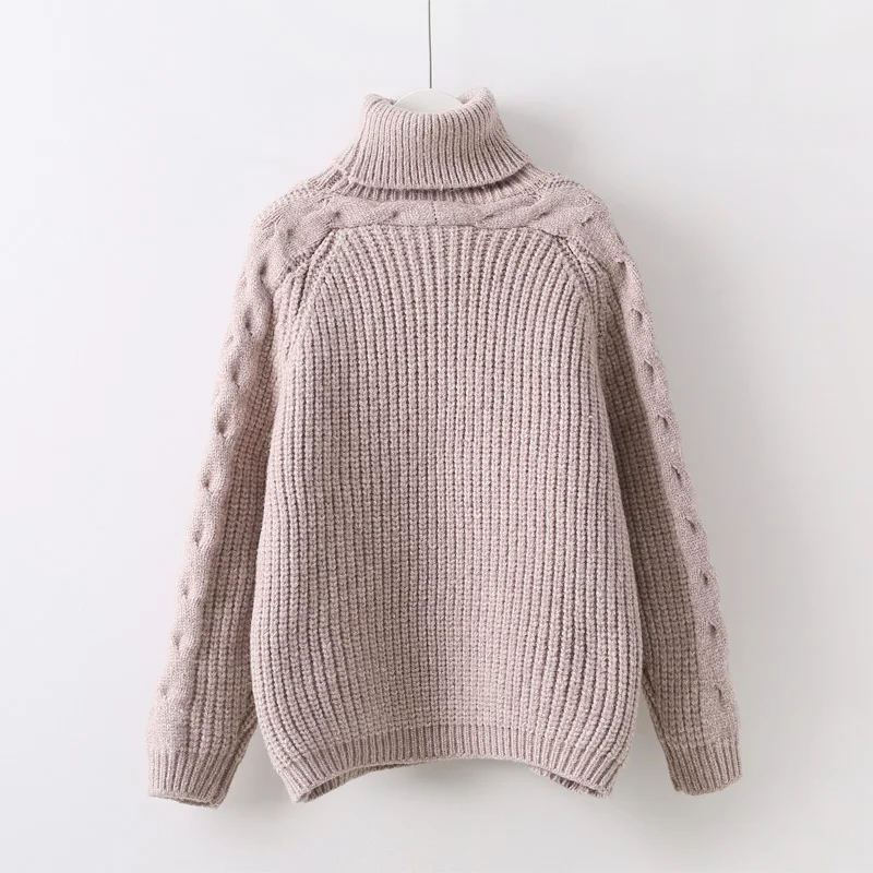 Turtleneck Sweater Ladies Loose Autumn and Winter New Wild Women 2017 Fashion Cotton Thickening Korean Style Tops | Женская одежда