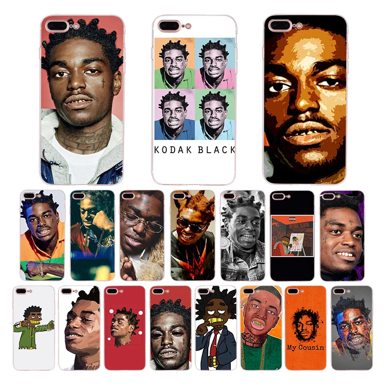 Черный мягкий силиконовый чехол Rapper Kodak для iPhone Xr Xs Max X телефона 8 7 6 6S Plus 5 5S SE 10