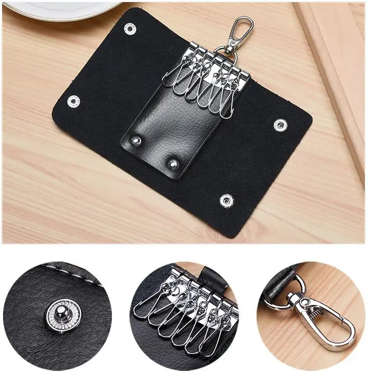 Fashion Key Chains Genuine Cow Leather Men Women Car Bag Wallet Multi Function Case Housekeeper Holders | Украшения и аксессуары