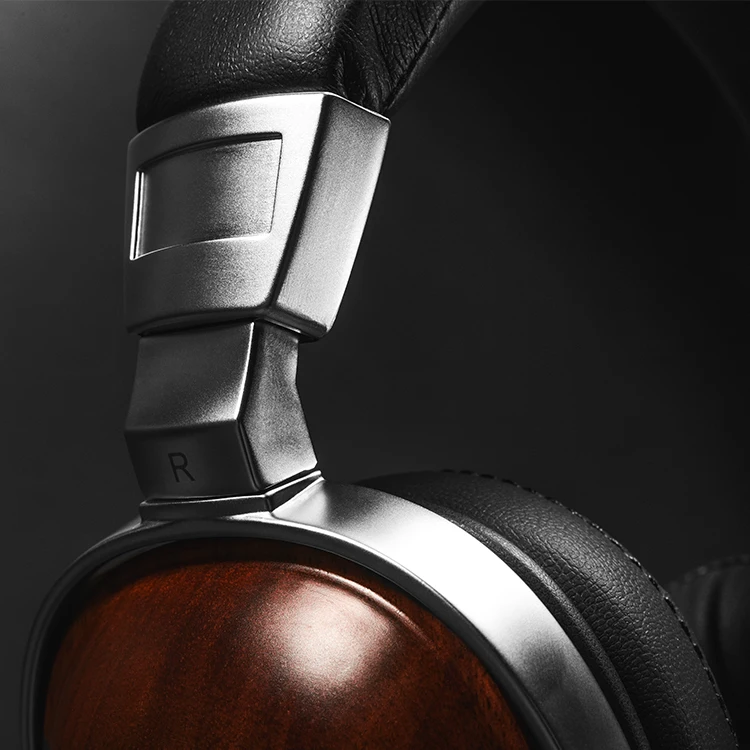 Оригинальный blon B8 HiFi деревянный металлические наушники Черный красного дерева