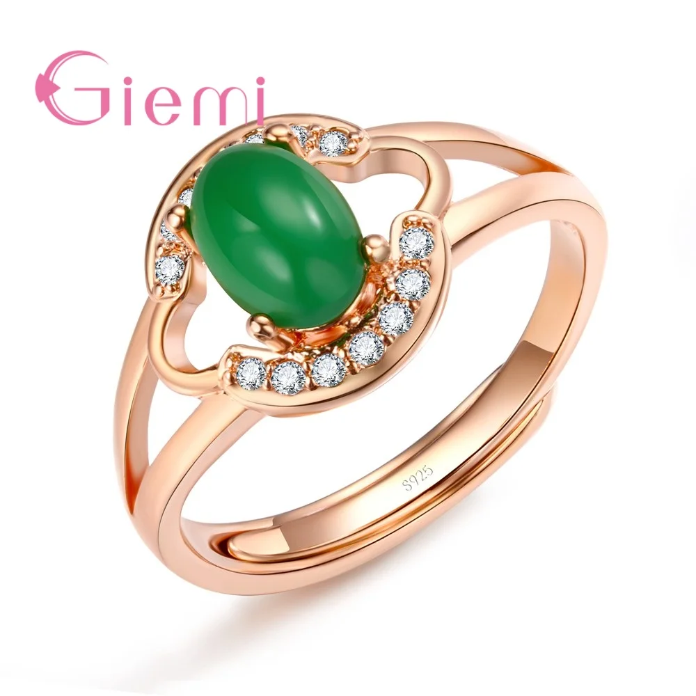 

New Design Attractive Beautiful Rose Gold Glittering Cubic Zirconia Resizable Ring For Women Engagement Jewelry Gift