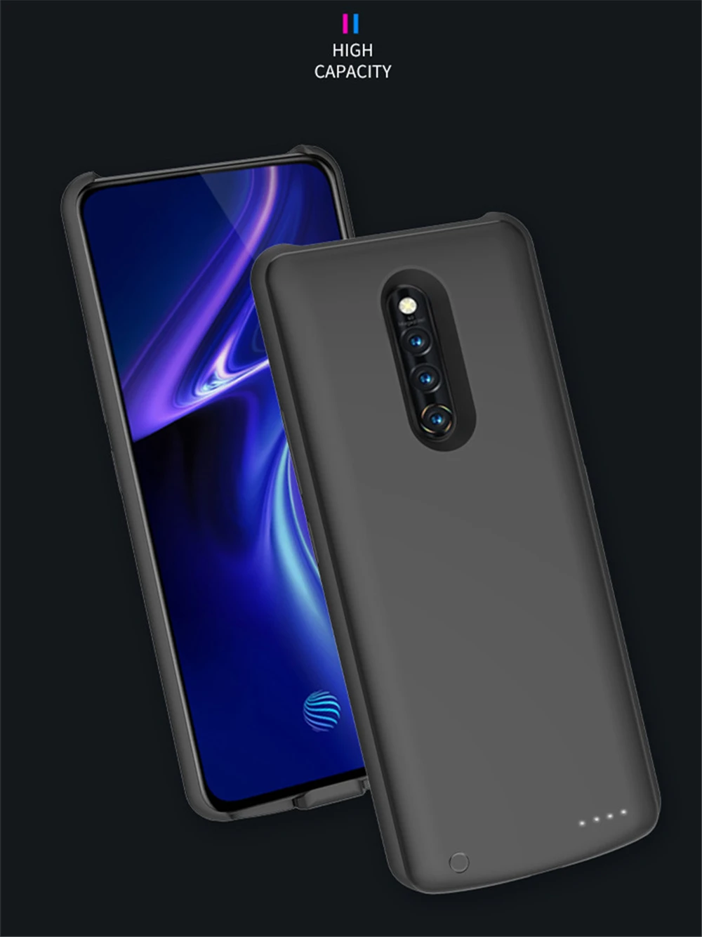 6500 мА/ч Мощность Bank зарядное устройство чехол для VIVO X27 Pro Батарея Зарядное ультра