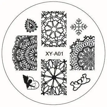 XY-A01 1 шт. модный дизайн DIY лак для красоты художественный штамп с изображением для ногтей штамповочные пластины 3D шаблоны для дизайна ногтей трафареты инструменты для маникюра - Цвет: XY-A01