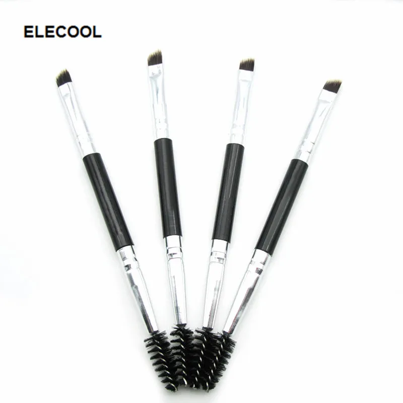 ELECOOL, 1 шт., двойная головка, кисть для теней для бровей, гелевая кисть для бровей, двойная Кисть для макияжа, Женский инструмент для красоты
