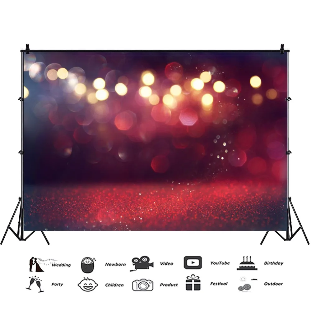Laeacco Light Bokeh Романтический уличный ночной свадебный фон для фотосъемки