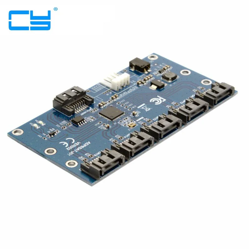 

SATA 1 to 5 Hub PM Router Port Multiplier Riser Card Splitter Storage Adapter JMB321 chipset