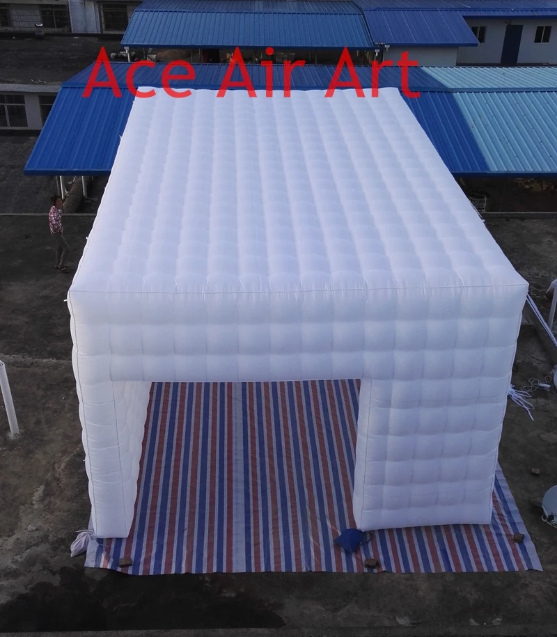 2020 Giant white good square customized inflatable cube tent for event in SK with 2 DOORS | Дом и сад
