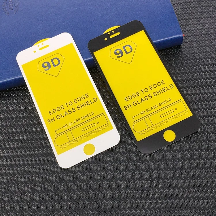

1000Pcs 9D Full Cover Protective Glass for iPhone 11 pro MAX XS Max XR 9D Tempered Glass For iPhone 6 6S 7 8 Plus