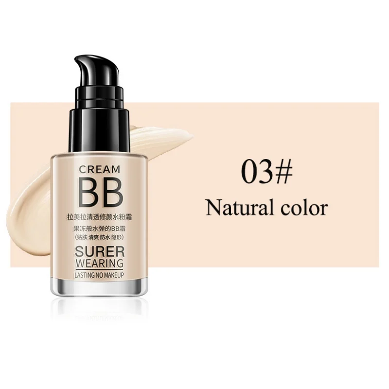 Natural color Натуральный BB крем уход за лицом консилер Foundation макияж основа крем отбеливающий лица Грунтовка корейская косметика NewS1 - Цвет: Natural color