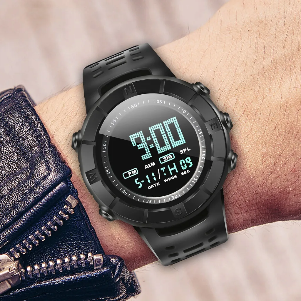 Часы наручные мужские кварцевые Светодиодные аналоговые водонепроницаемые