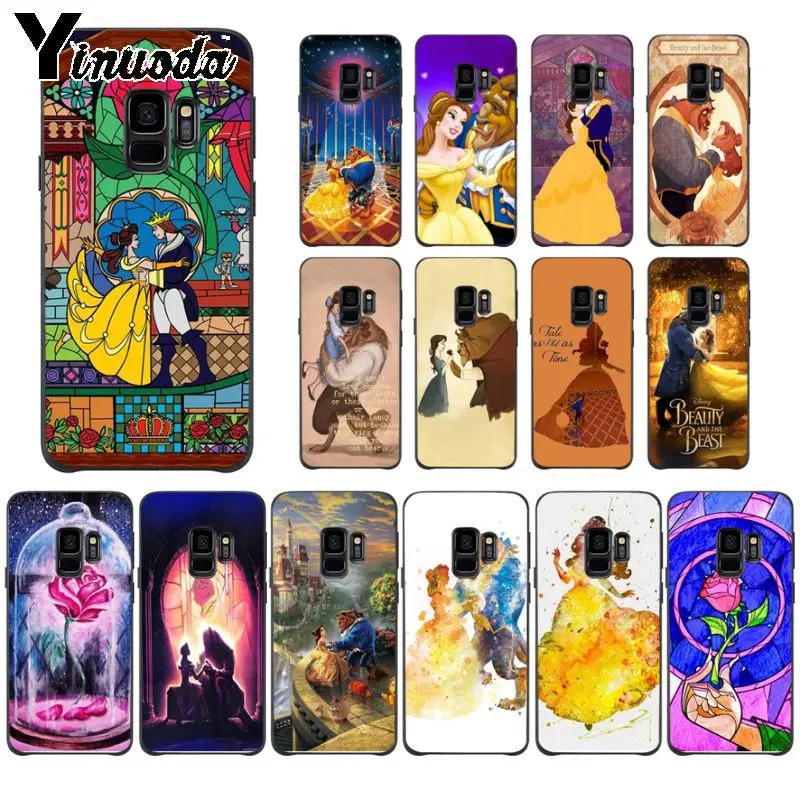 Yinuoda мягкий чехол для телефона с принтом Красавица чудовище Роза Samsung Galaxy s9 s8 plus note