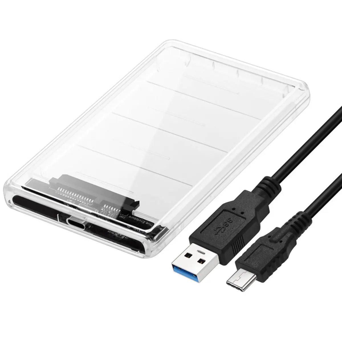 Внешний прозрачный корпус Cablecc CYDZ USB-C Type-C на SATA SSD HDD 2 5 дюйма для ноутбуков и ПК -