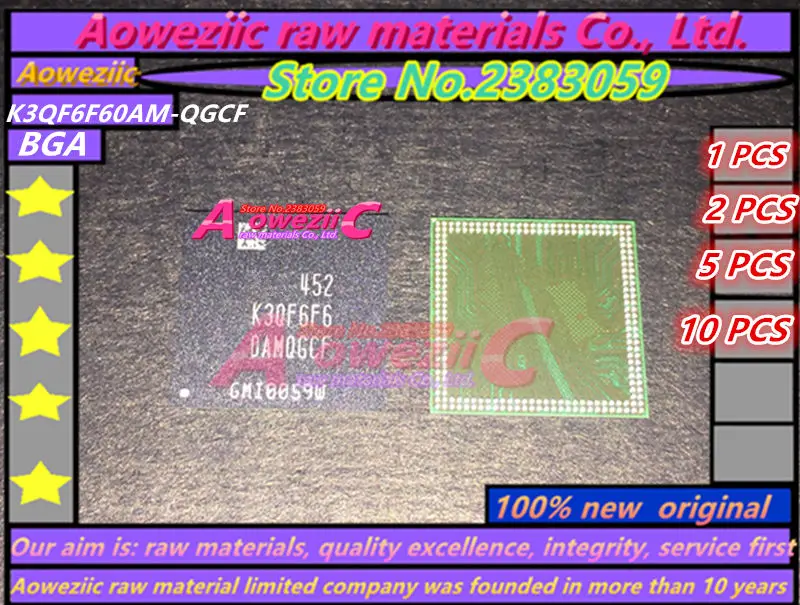 

Aoweziic, новинка 100%, оригинальный телефон, чип памяти BGA K3QF6F60AM QGCF