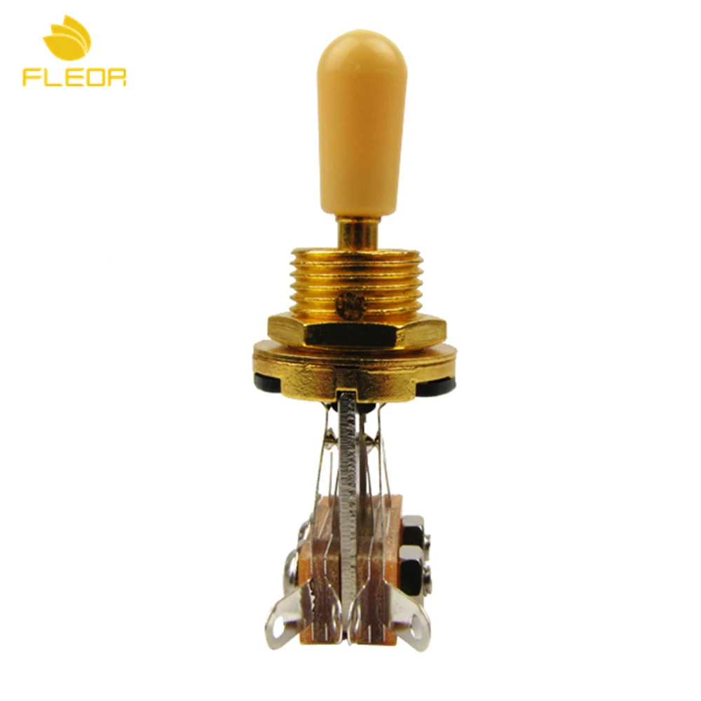 FLEOR 1 шт. 3-позиционный переключатель для гитары пикапа с Кремовым выключателем LP