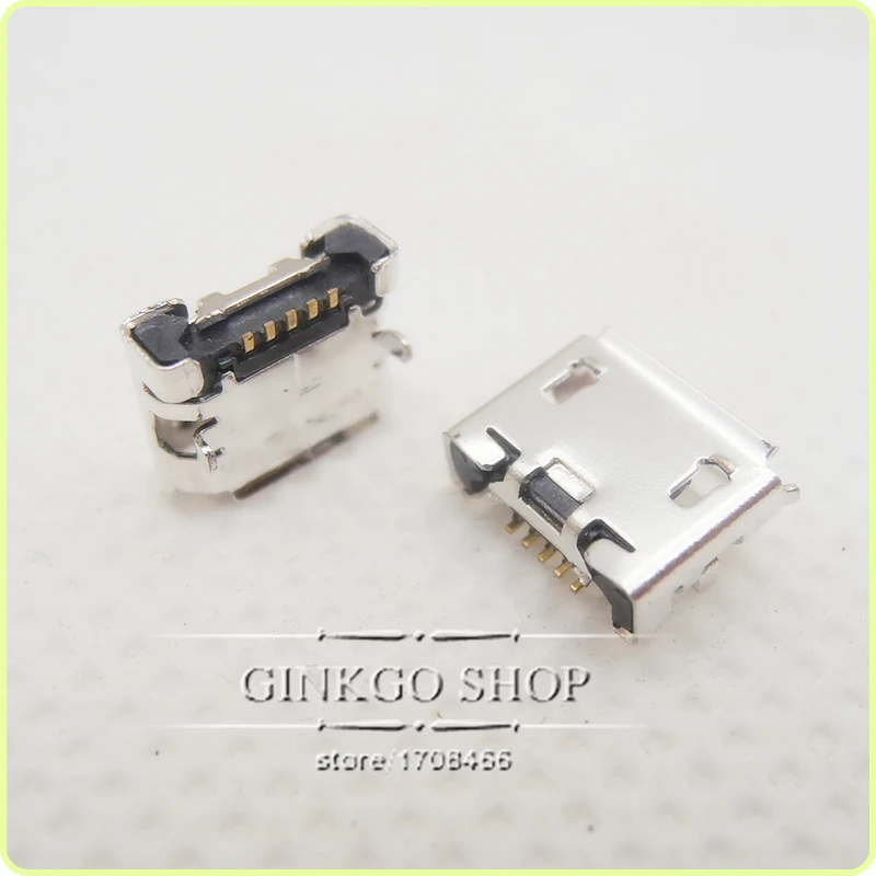 50 шт./лот планшетный ПК MINI USB Jack 5P мобильный телефон Micro коннектор 5pin 2 DIP foot