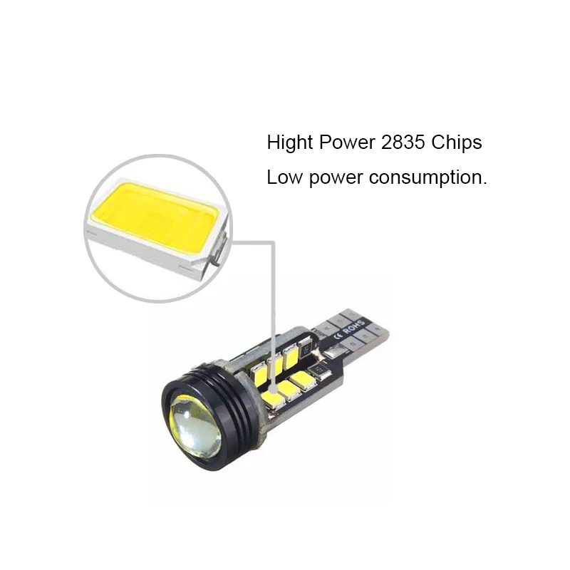 BOAOSI 2 шт. T15 led 24 SMD лампы W16W красный автомобиль со светодиодным индикатором