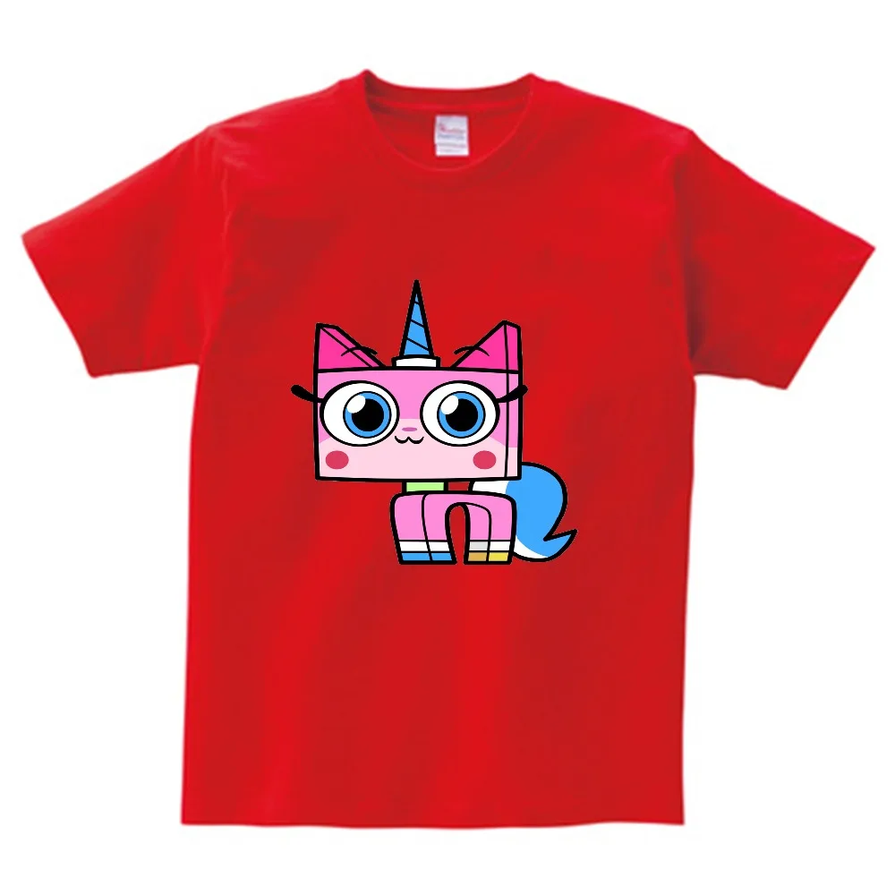 Детская позитивная футболка для мальчиков и девочек с принтом Unikitty летняя