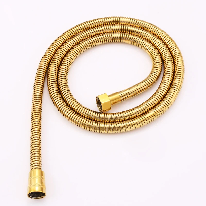

FLEXIBLE SHOWER HOSE ALL METAL 200CM PVD gold hose 78.7 inch long 2m Shower Head Steel Hand Held Bathroom Shower Hose
