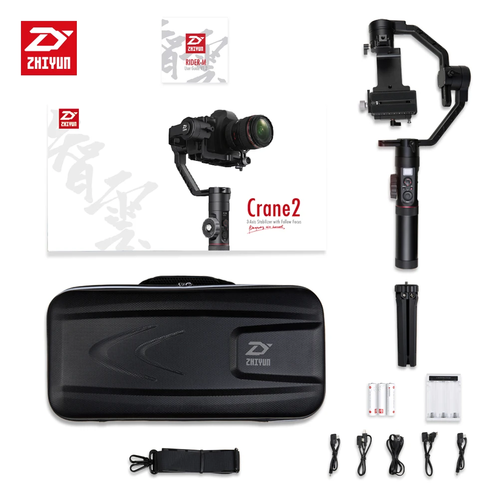 Zhiyun ZHIYUN Crane 2 Gimbal 3 кг медведя для видеофильмов самописца камера ручная х осевой