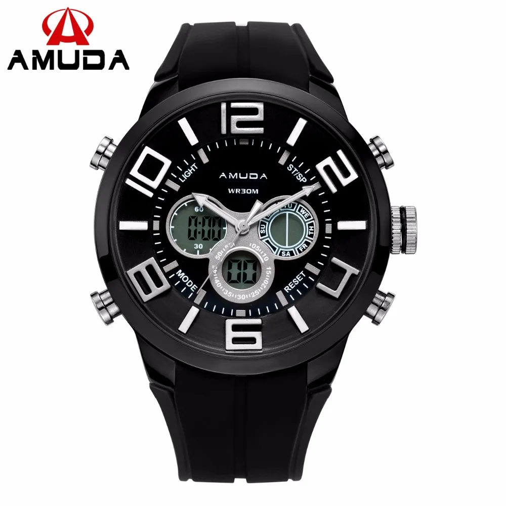 Amuda Новинка 2017 года часы Для мужчин люксовый бренд известный цифровой спортивные