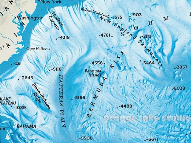 

Large HD Atlantic Ocean Map Classrooms Office Home Decoration Detailed Antique Poster Wall Chart Cotton cloth Canvas Painting