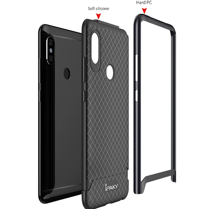 IPAKY силиконовый чехол для Xiaomi redmi note 6 5 Pro противоударный из ТПУ + PC frame Mi 8 Lite SE Redmi A 360