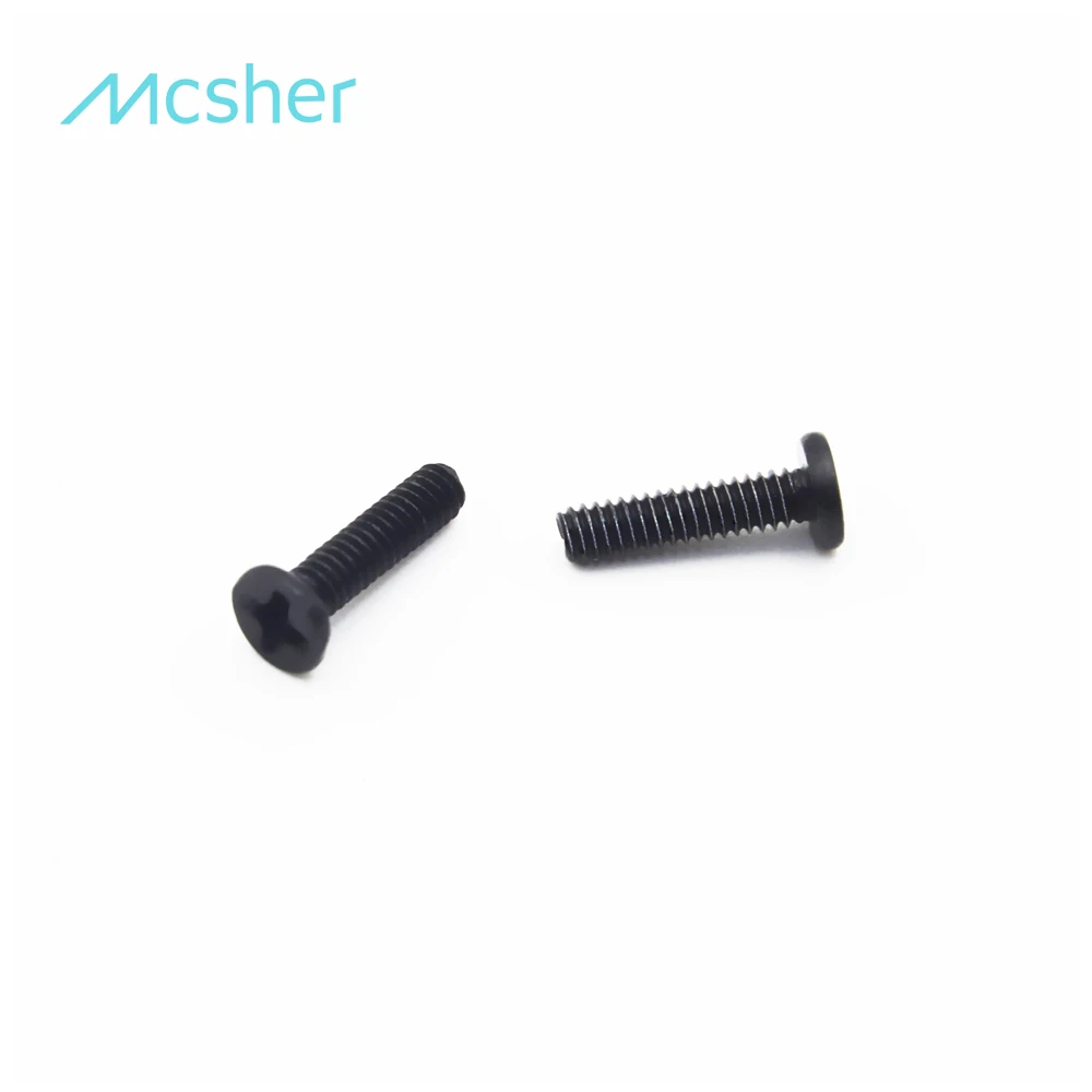 

100pcs M2 x 8mm Laptop Notebook Screw Phillips Flat Wafer Head Black Zinc