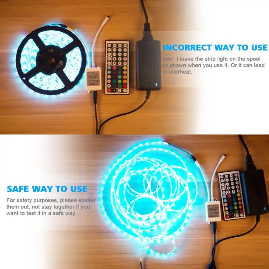 ZooYoo StripSun Светодиодные полосы SMD 5050 водонепроницаемый 16.4ft 5 м 300 светодиодный s RGB