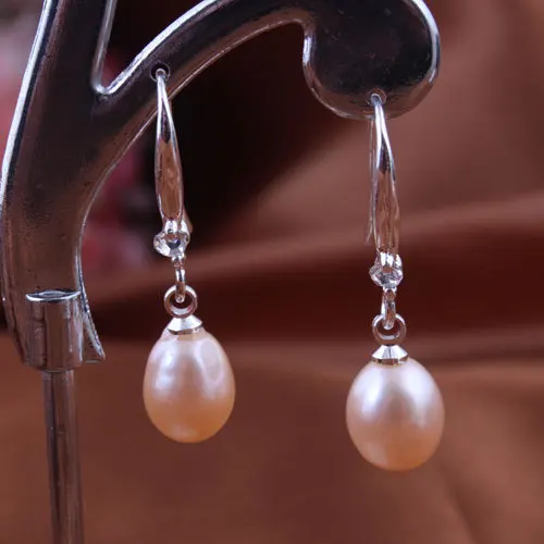 100% Подлинная пресноводная Жемчужина Висячие серьги горный хрусталь хрустальные