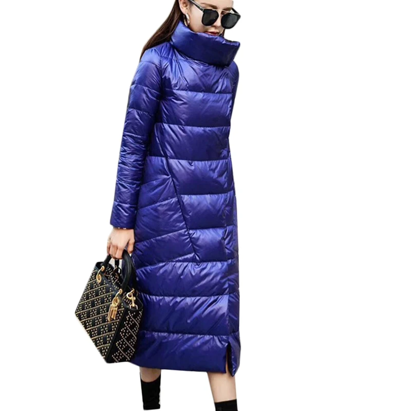 Пуховик женский длинный ультралегкий | Женская одежда
