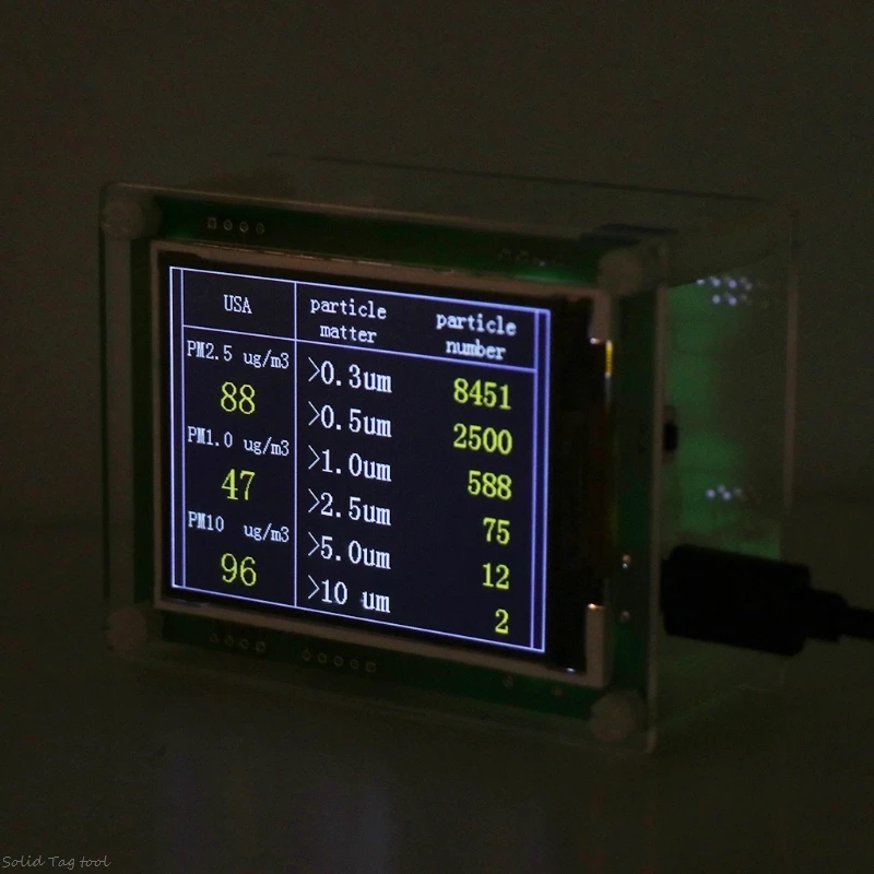 2," Автомобильный PM2.5 детектор тестер метр качество воздуха монитор домашний газовый термометр