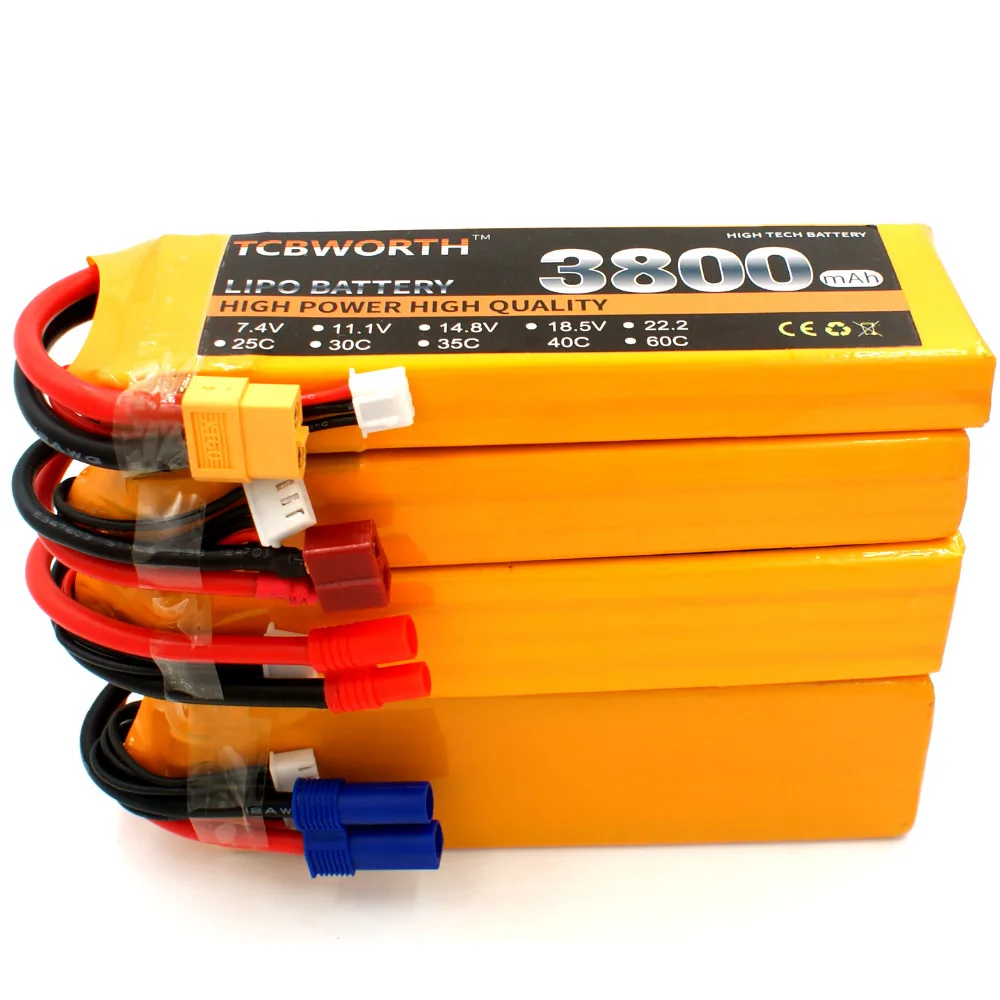 TCBWORTH RC самолет LiPo батарея 6S 22 2 V 3800mAh 35C-70C батареи для вертолет Квадрокоптер