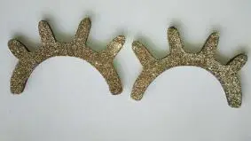 2 шт./компл. скандинавский деревянный ресницы мультфильм 3D стены Стикеры "сделай сам" для детей Спальня реквизит дом Гостиная подвесное украшение MI 008 - Цвет: Золотой