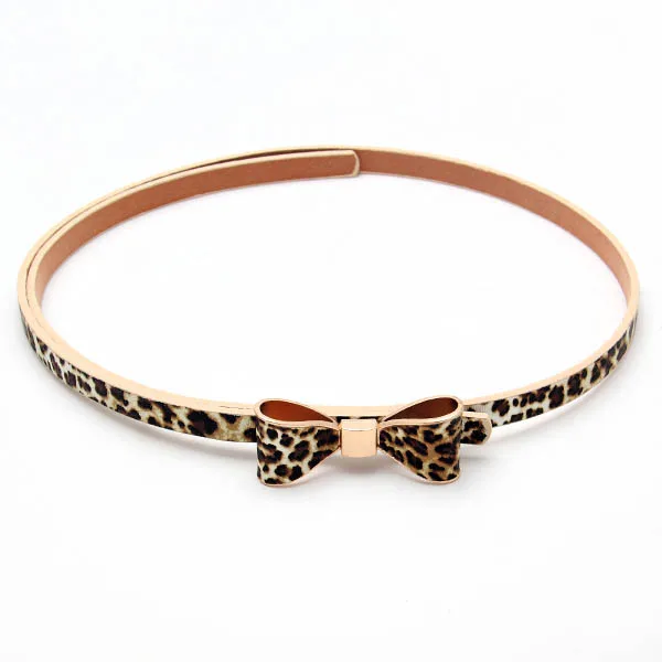 Fashion woman lady Candy Color Big Bowknot Pu Leather Thin Skinny solid Waistband Belt | Аксессуары для одежды