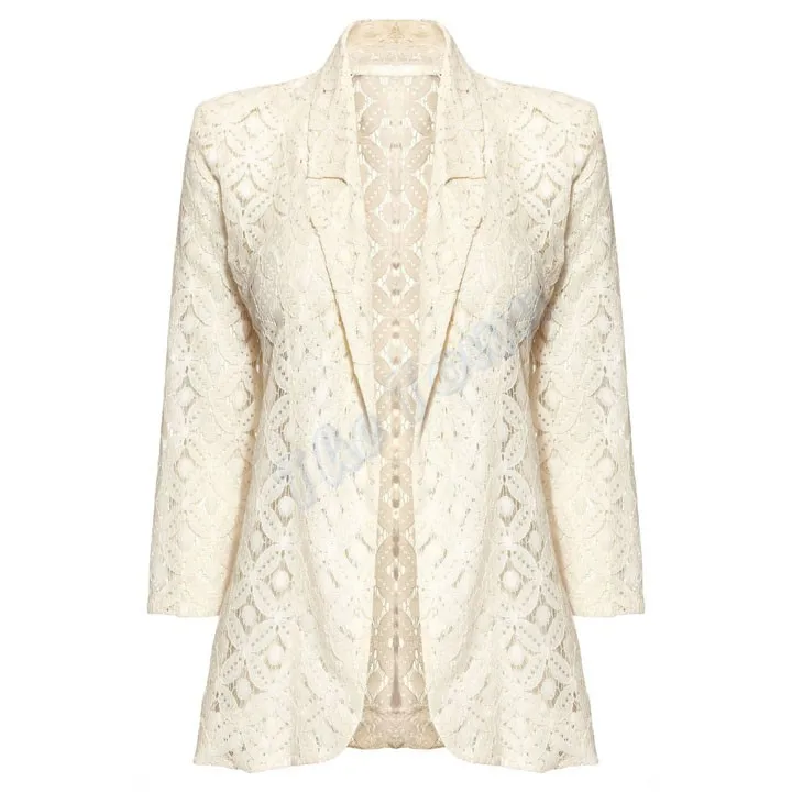 2014 New Season Trendy Spring Winter Women Coat Casual Unlined Slim Fitted Lace Jacket Long Sleeve Outerwear SV21 CB029042 | Женская