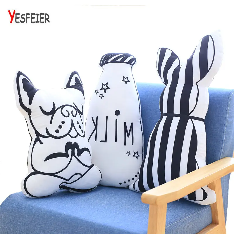 Оригинальная молочная подушка в форме бутылки игрушка с мультяшной собачкой