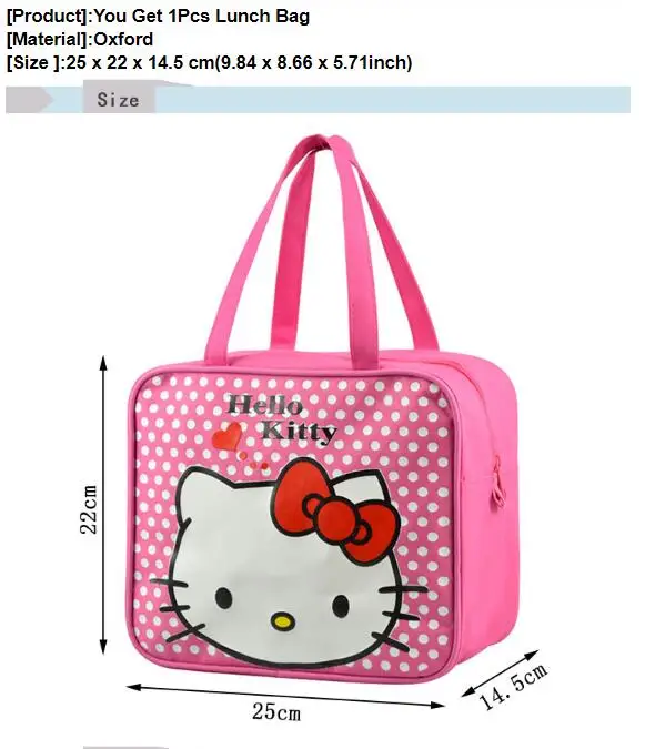 Розовый hello kitty My Malody, для девочек, с хлопковой изоляцией, сумка для обеда для детей, школьная женская сумка для обеда, сумки для пикника, сумка для еды