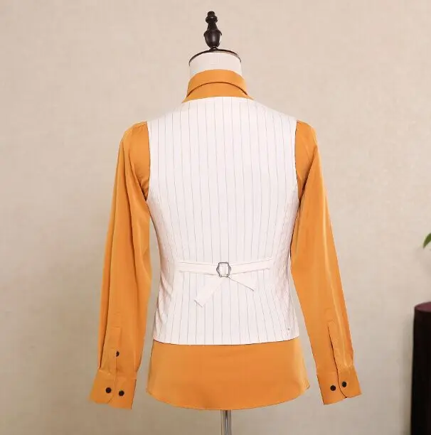 Модная двубортная куртка Белый 3 предмета в комплекте строгий костюм для жениха