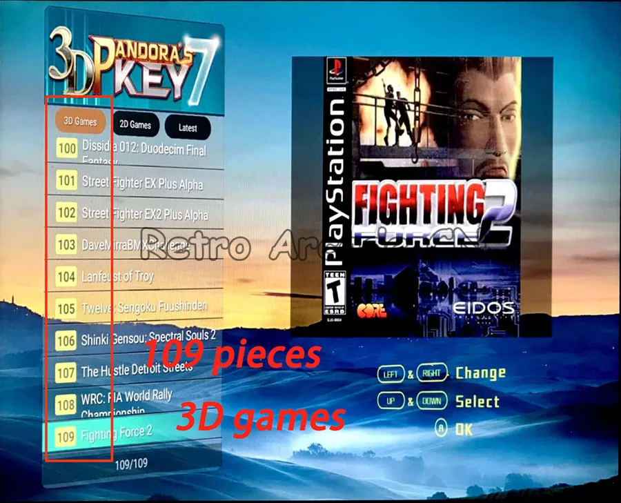 Аркадная игра 3D Pandora 7 / 10 печатной платы 2362 в 1 с 109 шт. игры пультом дистанционного