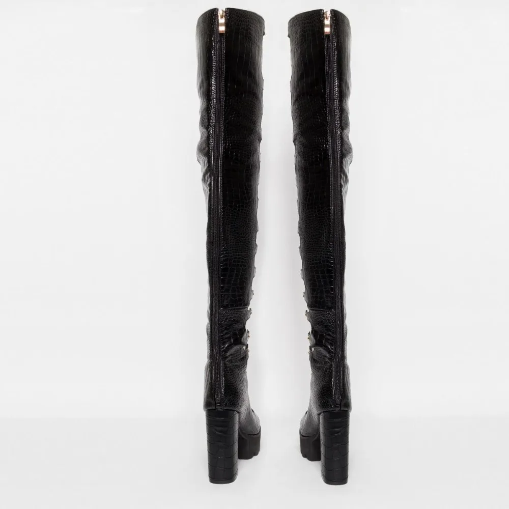 SARAIRIS New INS Hot Summer Autumn Boots Peep Toe Ladies High Heels Platform Hollow Shoes Woman Party Sexy Thigh High Shoes