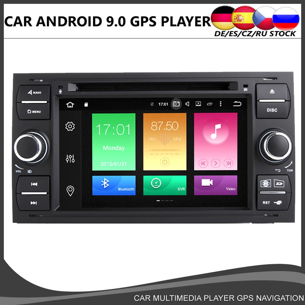 Восьмиядерный Android 10 0 автомобильный DVD GPS плеер для Ford Transit Focus Kuga C MAX S Fiesta 4 Гб + 64 Wifi