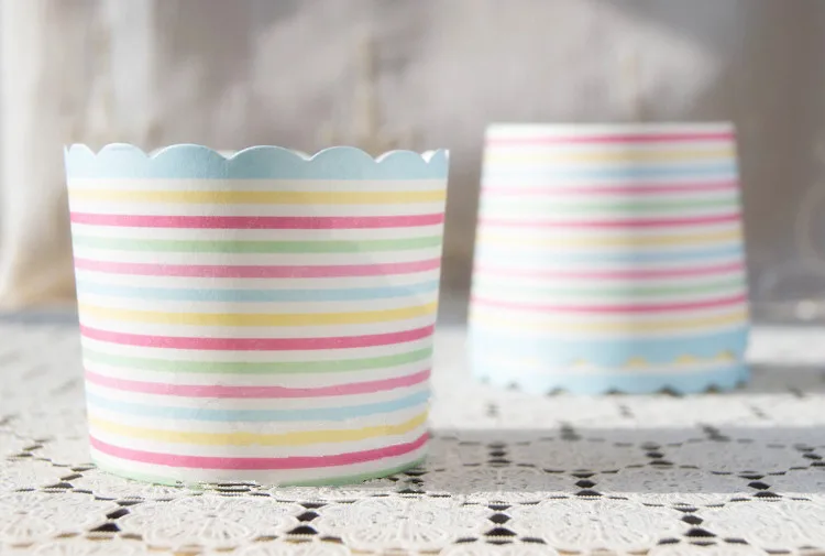 Бесплатная доставка радужные разноцветные полоски для торта капкейков коробок