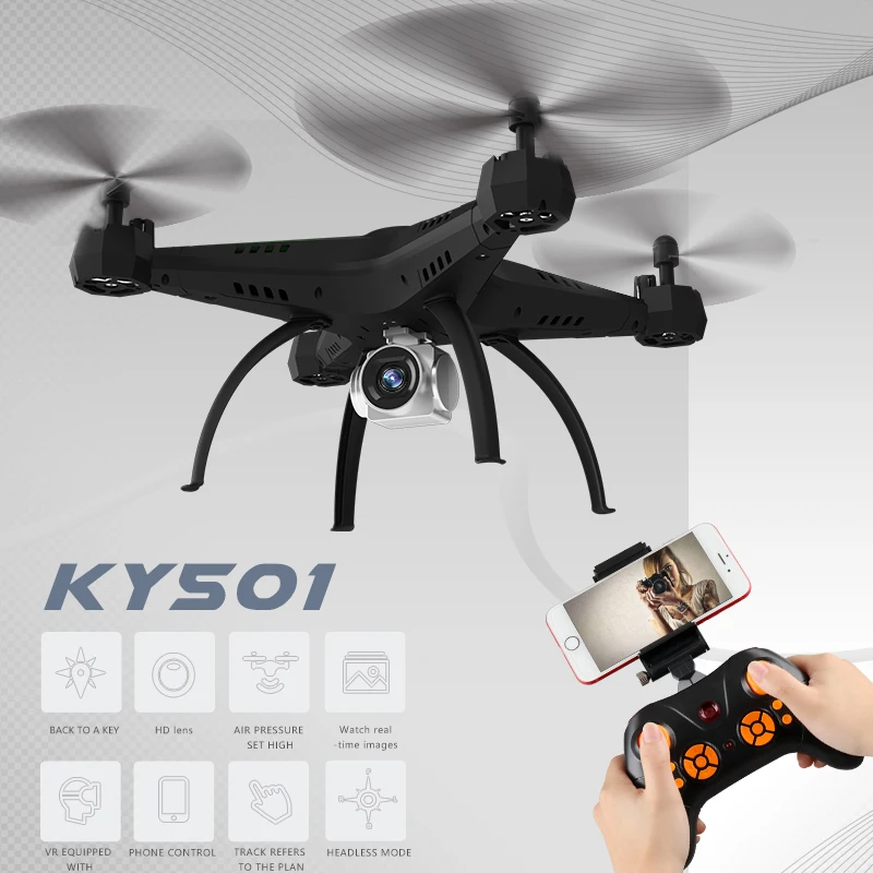 Большой размер Rc Дроны с камерой селфи Дрон Fpv Квадрокоптер ударопрочный
