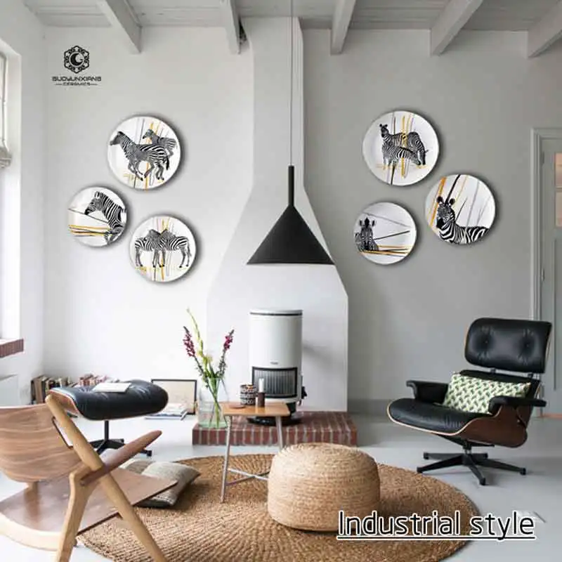 Настенные подвесные тарелки Zebra Bone China керамическая декоративная тарелка с