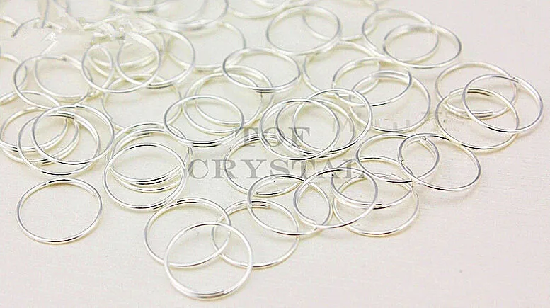 10000Pcs 12mm Silver Stainless Steel Rings For crystal Octagon Beads Connectors