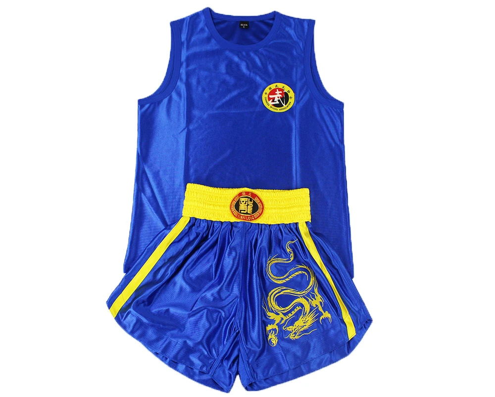 Детский костюм для взрослых с вышитым драконом сандой боксерский топ и шорты