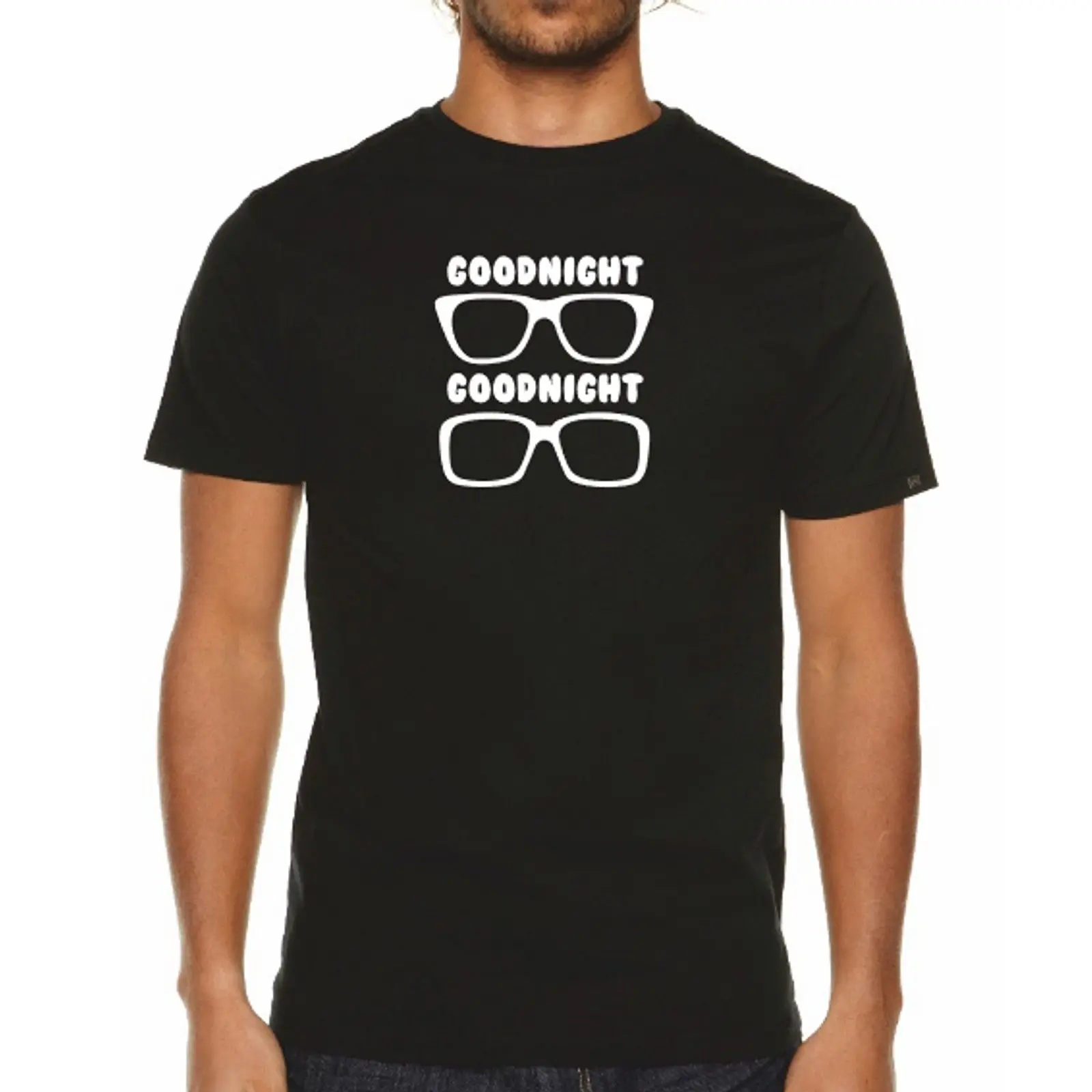 Мужские-два 2 Ronnies Ronnie Корбетт Tshirt-Спокойной ночи от меня очки |
