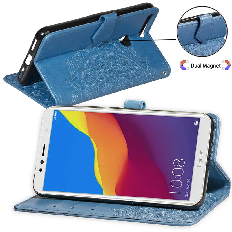 Кожаный флип-чехол для Huawei P20 P10 P30 Mate 20 10 Y5 2018 Honor 7A 7C Pro 6A 6X 8X 9 Lite P Smart Plus | Мобильные