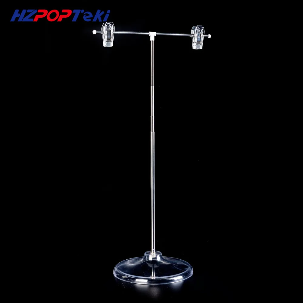 POP Plastic Advertising Promotion Display Clamp Holder Stands Poster Sign Paper Adjustable Height Countertop 90sets