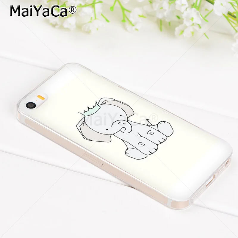 MaiYaCa слон питомник Искусство Слон прекрасный телефон аксессуары чехол для iPhone 8
